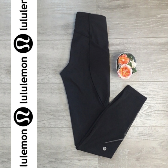 Lululemon | Jet Black mesh leggings - Picture 2 of 15